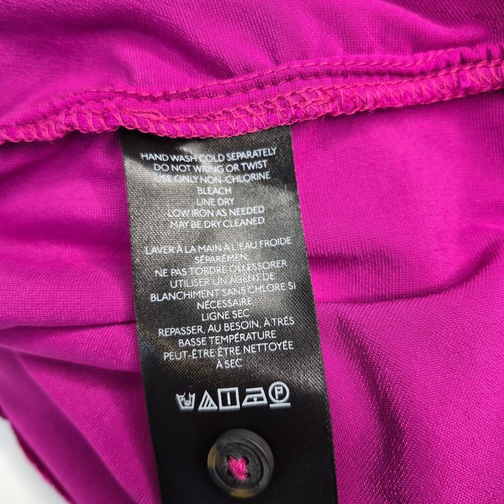Anthropologie Pilcro Hadley Relaxed Crushed Velvet Button Down Shirt Magenta S - Picture 9 of 10